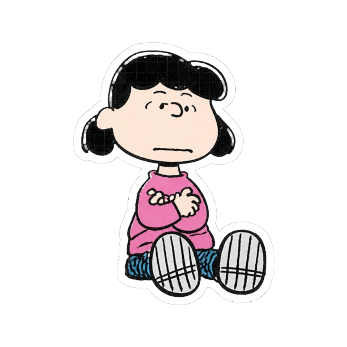 Peanuts Lucy With Arms Crossed Sticker | Lucy Score - Official stickers merchandise