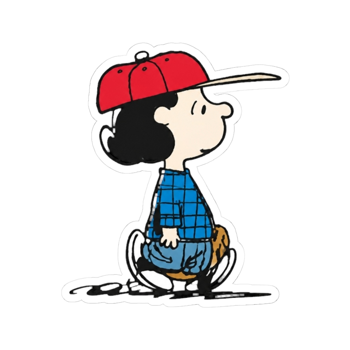 Peanuts Lucy Playing Baseball Sticker | Lucy Score - Official stickers merchandise