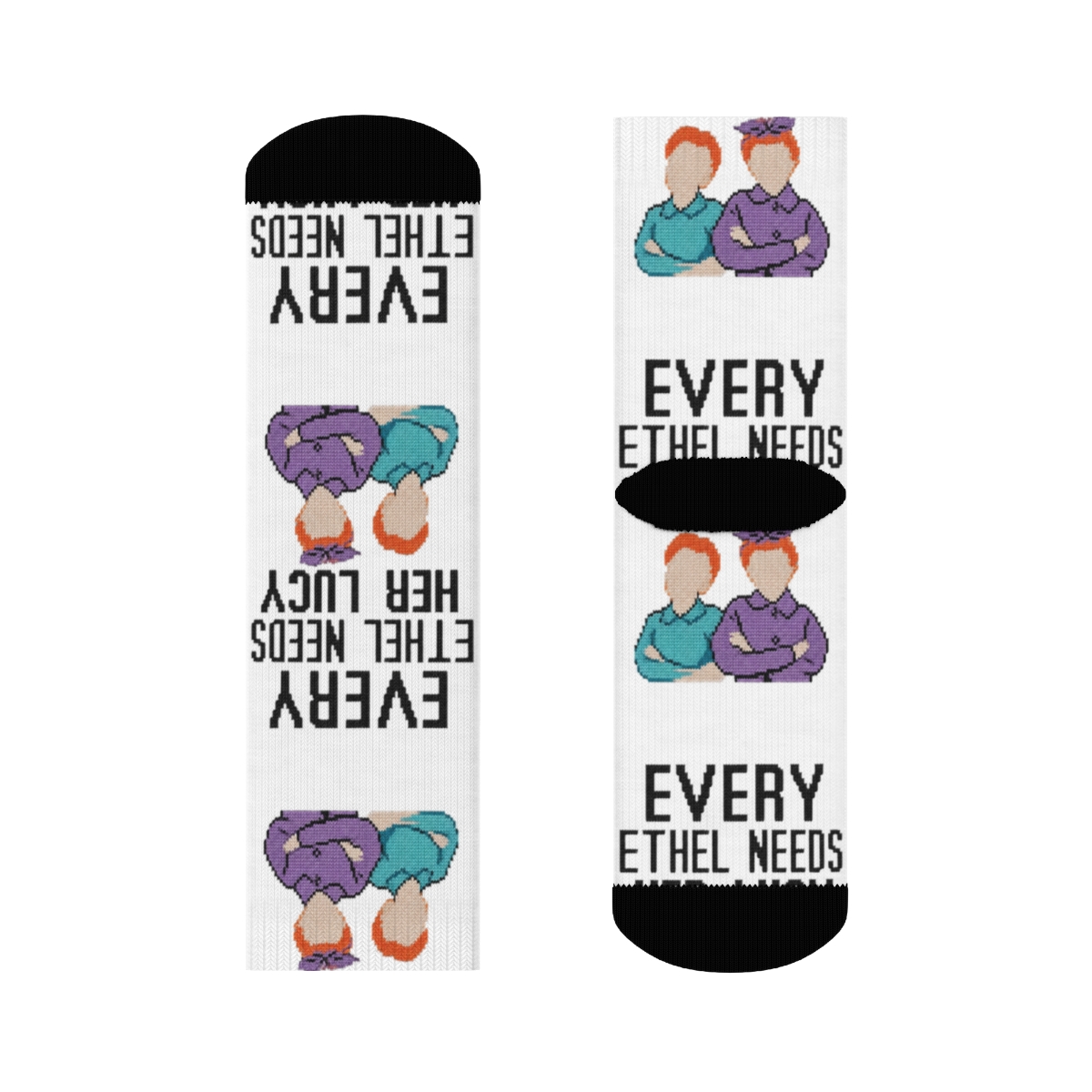 LEVLO Funny Lucy TV Show Socks Lucy & Ethel Fans Gift Every Ethel Needs Her Lucy Socks Lucy & Ethel Merchandise | Lucy Score